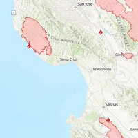 Santa Cruz area wildfires