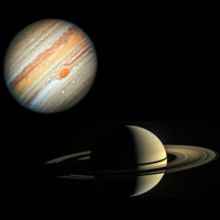 Jupiter, Saturn: NASA photos