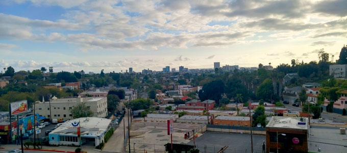 LA afternoon skyline in March
